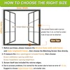 Risareyi Magnetic Fly Screens for Windows 70x150cm, Upgraded Black Mesh