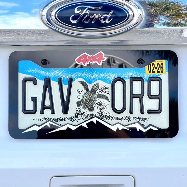 2D MOUNTAINS COLOR CHOICE LICENSE PLATE FRAME 4x4 MOUNTAINS