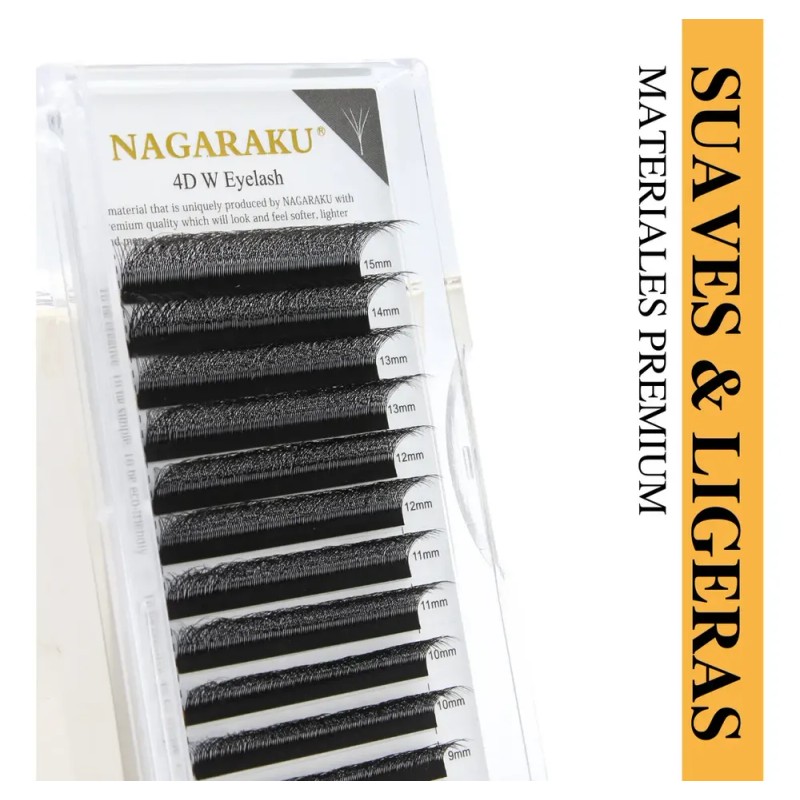 Blister Nagaraku 4d W Shape Mix 8-15mm, Extensiones Pestañas
