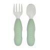Beaba Stainless Steel Fork and Spoon Pre Cutlery Set, Sage