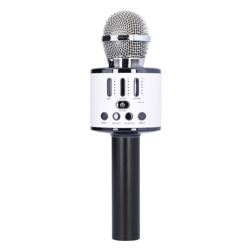 Q88 Microphone Wireless Bluetooth Karaoke LED Portable Handheld Black for