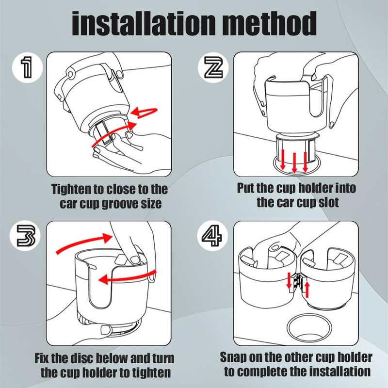 Kutyun Car Cup Holder Expander Adapter, Large Cup Holder Organizer,