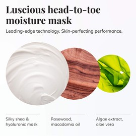 Le Mieux Hyaluronic Shea Mask - Hydrating Cream Mask for Dry & Mature Skin with Shea Butter & Botanical Extracts, Hyaluronic Acid Facial Mask with No Parabens or Sulfates (2 oz / 60 ml)