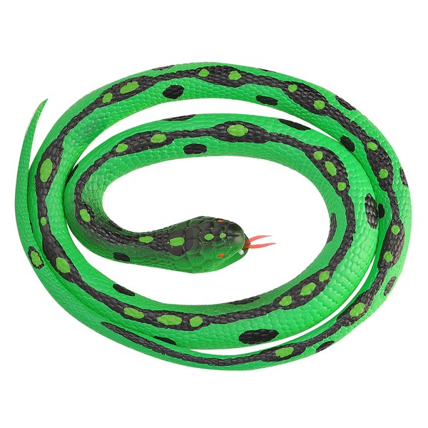 WILD REPUBLIC Garter Rubber Snake Toy, Gifts for Kids, Educational Toys, 46", Green