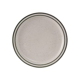 Tuxton China TES-016 Plate, 10-1/2" Diameter, Round, Narrow Rim, Microwave and Dishwasher Safe, Oven Proof, Fully Vitrified, Ceramic, TuxCare, Healthcare, Emerald, Pack of 12