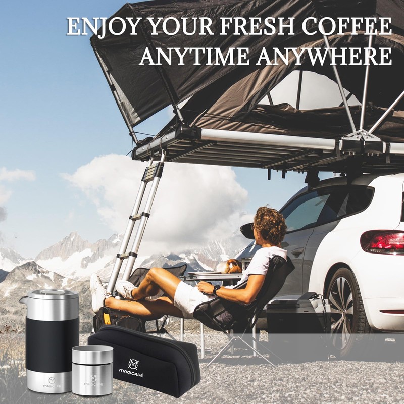 MAGICAFÉ French Press Coffee Maker Set, Portable French Press with