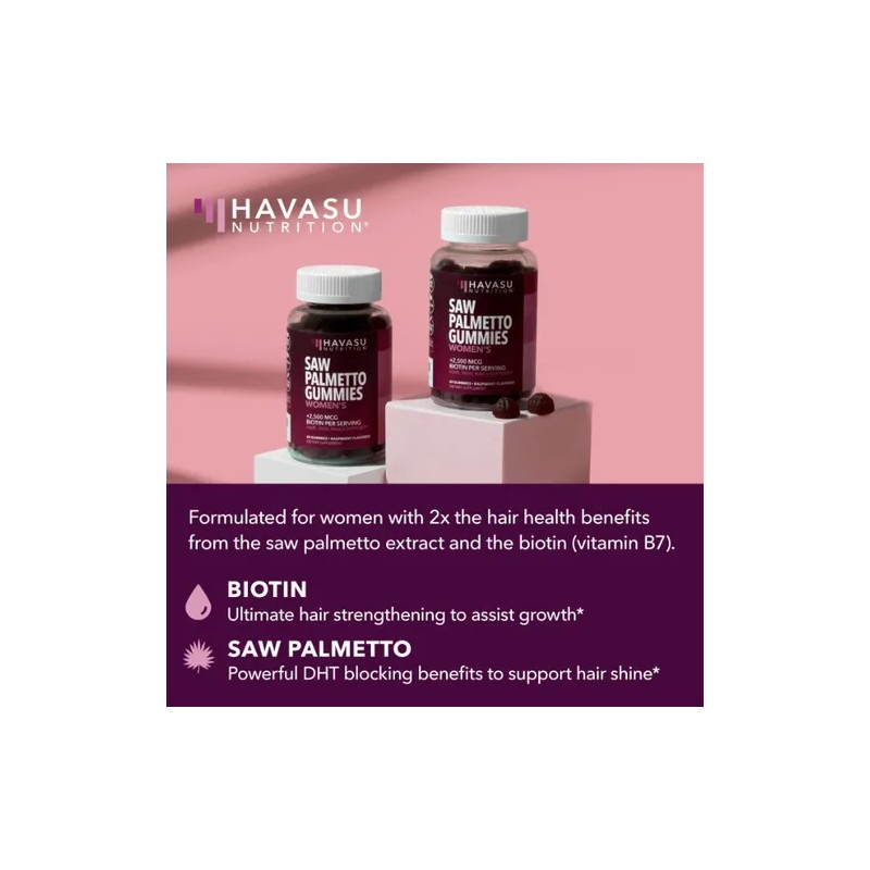 Havasu Nutrition Saw Palmetto Women's + Biotina 60 Caps Sfn