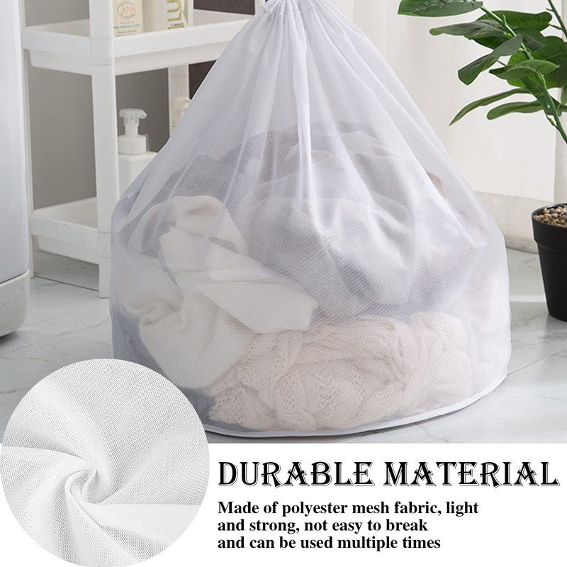 MEDILOE 2 Pcs Drawstring Laundry Bag, 60 x 90 cm