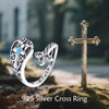 ONEFINITY Cross Spoon Ring 925 Sterling Silver Turquoise Faith Cross