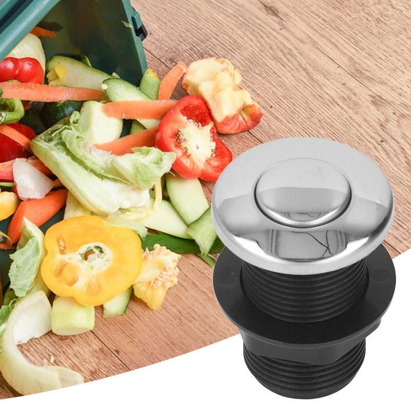 Food Waste Garbage Disposal Air Switch Stainless Steel Button Pneumatic