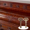KY-8 (D-1902) Roll Top Desk Antique Brass Plated Hollow Lock