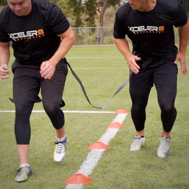 REACTIV TRAINER Evasion Belt | 1v1 Agility & Reaction Belt Coaching Equipment for Soccer, Basketball, Football, Lacrosse | Defensive Trainer & Coach Aid (Adult & Youth) | Plus Training Videos