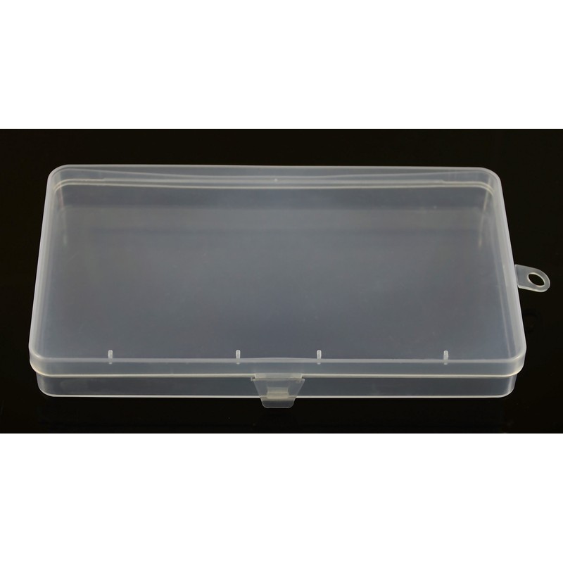 Paialco Clear Plastic Flat Rectangle Storage Box for Beads and