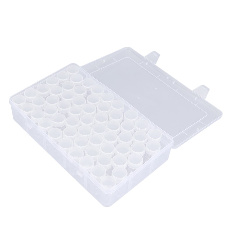 60pcs Diamond Painting Storage Containers Portable Plastic Bead Storing Bottle
