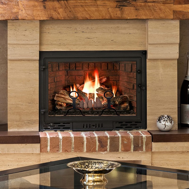Stanbroil Set of 4 Gas Logs Decorative Ceramic Pine Cones