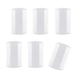 Lice Combs,6 Pcs Plastic Double Sided Lice Combs Nit Combs for Long Thick Hair Advantage Flea Treatment Fine Tooth Comb for Cats Head Lice Treatment for Kids Pets and Adults(White)