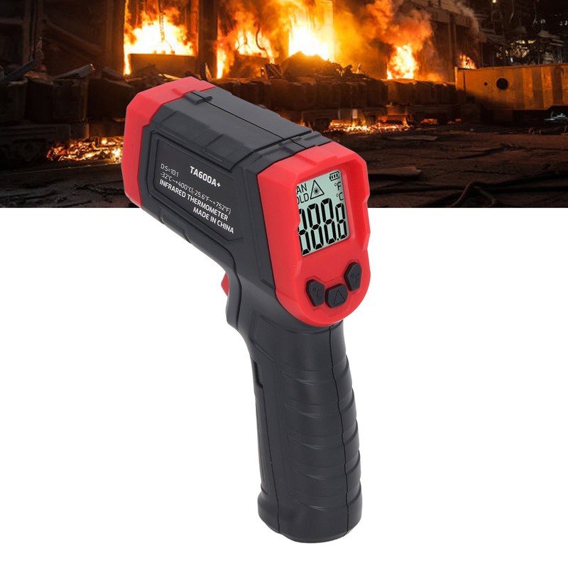 Infrared Temperature Meter High Accuracy Quick Response Data Locking Backlit