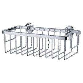tesa Aluxx Mensola per doccia, alluminio cromato lucido, autoadesiva, tecnologia adesiva di montaggio, 92 mm x 250 mm x 125 mm