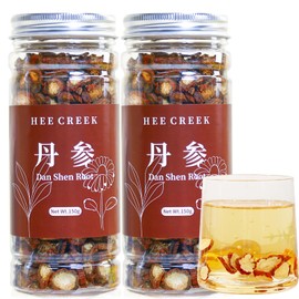 Hee Creek Salvia Root Slices 300g/10.58 Dried Dan Shen Herb Tea Cut, Natural Chinese Herbal Tea, No Additives, Non-Sulfur Fumigation, Premium Hand Selected 丹参 丹参片