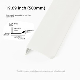 Shozafia 4 Pack Finger Pulls for Cabinets Finger Handles Drawer Edge Tab Pull, Modern Dresser Long Concealed Handles Kitchen Cabinet Hardware (19.69"(500mm),White)