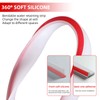 39 Inch Shower Threshold Water Dam, Transparent Flexible Silicone Water