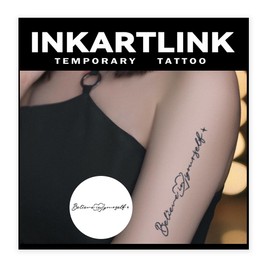 INKARTLINK Cell Colored Jagua Tattoo Stickers 2 Weeks English Letters Cute Set of 3 Waterproof Tattoo Stickers Tattoo Stickers Long Lasting Temporary Tattoos Trendy Women Men