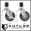 KUTLER 4-Inch Caster Wheel Set for Commercial Kitchen Prep Work