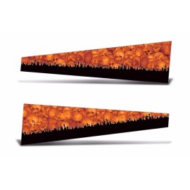 AMR Racing Universal Trim To Fit Sled Tunnel Graphics Kit Snowmobile Decal Wrap REAPER ORNG