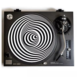 Universal DJ Turntable Slipmats For Vinyl Records Slip Mat Black Sabbath Vertigo Spiral