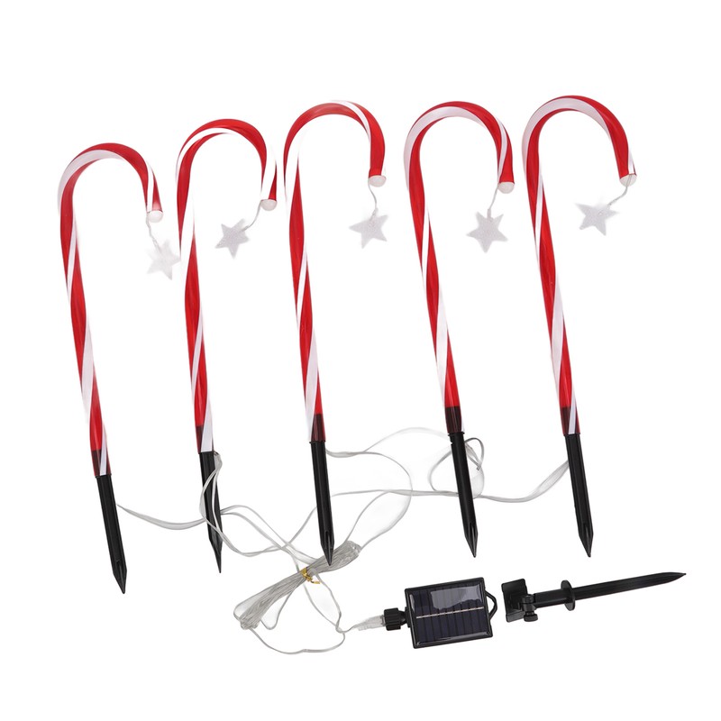 Christmas Candy Cane Lights 1 for 5 IP65 Waterproof 8