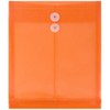 JAM PAPER Plastic Envelopes with Button & String Tie Closure