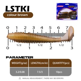 10 Pcs Paddle Tail Swimbaits Lures, 2 and 3 Inch Soft Plastic Fishing Lures Kit, Bass Fishing Lure Swim Baits for Fishing Trout, Crappie, Bass, Redfish, Freshwater, Saltwater, Brown