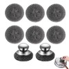 8Pcs Steel Wool Scrubber with 6 Replacement Pads and 2Stainless