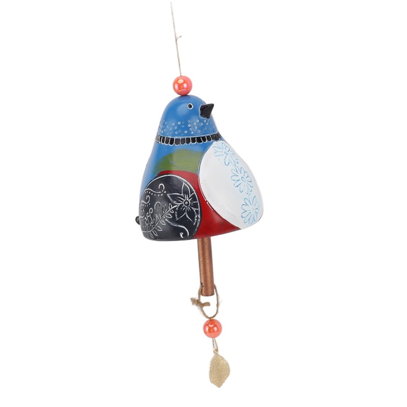 Resin Bird Wind Chime Resin Wood Hand Painted Delightful Melody
