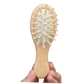 FOMIYES Natural Wood Hair Comb Scalp Massage Brush Portable Small Brush for Detangling