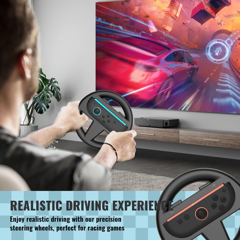 FrostVerve Lenkräder Kompatibel mit Switch 2 Konsole JoyCons, Rennräder für