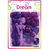 Dream World Self Hinge Barrette Soft Ribbon Purple Mix 28