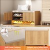 HOMEFORT 39.4" Fluted Shoe Storage Bench, Entryway Bench with Linen