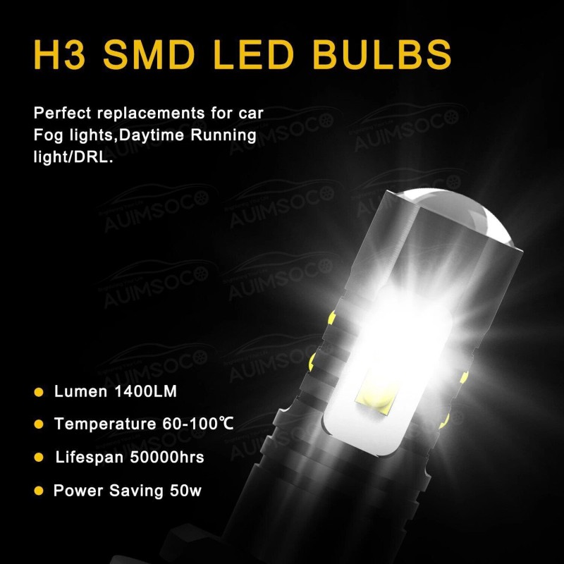 AUIMSOCO 881 894 889 LED Fog Light Driving Bulb 6000K