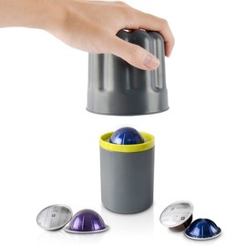 CAFEMASY Aluminum Coffee Capsule Recycling Box Coffee Pods Recycler for Separating Coffee Grounds and Aluminum Capsules Compatible with Nespresso Vertuoline Pods