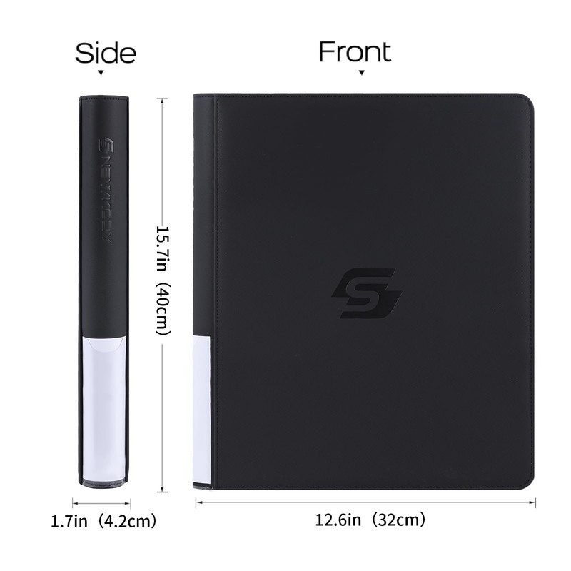Snekdy Top loader Binder, 9 Pockets Top Loader，Holds 360 Top