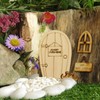 DAKFOOK 60 Pcs Mini Wooden Unpainted Fairy Doors, 6 Styles,