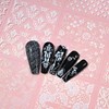30 Sheets White Lace Nail Stickers Flower Nail Stickers for