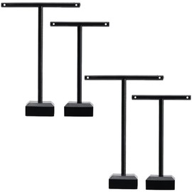 SUNNYCLUE 2 Size Earring Display Stand Acrylic Jewellery Holder Set Earring Holder Organiser T Bar Arcylic Black Necklaces Bracelet Stud Jewellery Display Stand Storage