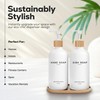 White Glass Hand and Dish Soap Dispenser Set by Brighter