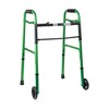 DMI Lightweight Aluminum Folding Walker with Easy Two Button Release,