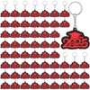 Batiyeer 60 Pieces Class of 2025 Graduation Keychains, Rubber Key