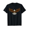 Eagle Holding Baseball Cartoon Character T-Shirt
