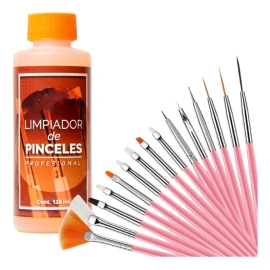 Uñas Acrilicas Limpia Pinceles Mano Alzada Para Uñas Nails Monomero Gel Uña