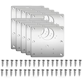 10Pcs Hinge Repair Plate, Kitchen Door Hinge Repair Plate, Cupboard Hinge Repair Plate with 60 Pcs Screws, Stainless Steel Hinges Repair Plates Brackets with Holes for Kitchen Wood Furniture